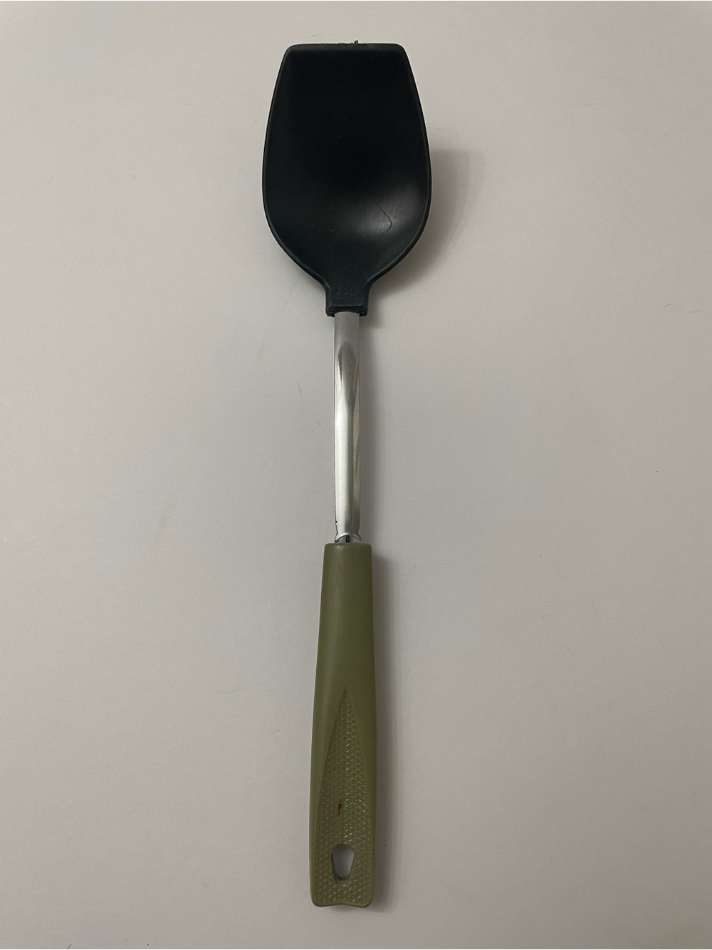 Vtg  Ekco Like Green and Black Cooking Spoon Plastic Handle Kitchen Utensil